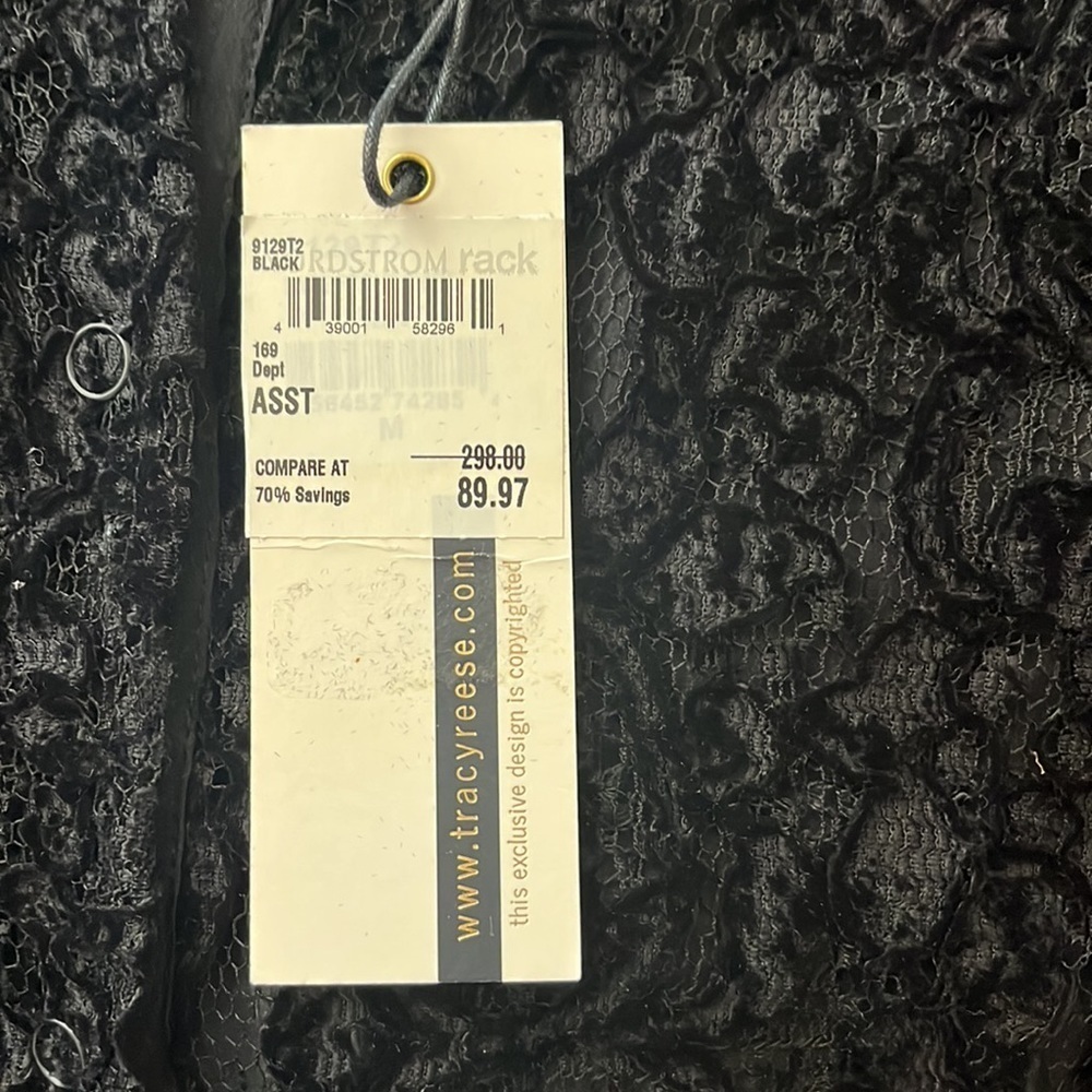 NWT TRACY REESE lace silk collared shirt - Picture 7 of 7